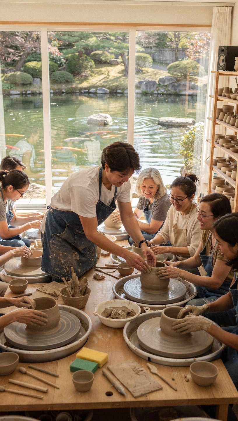 様々なサイズのハンドメイドキャンドルが並んだ画像